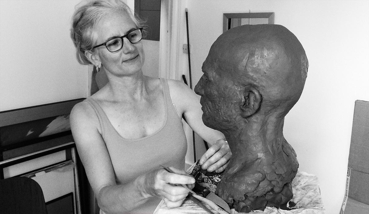 Marianne Parry at work in the studio